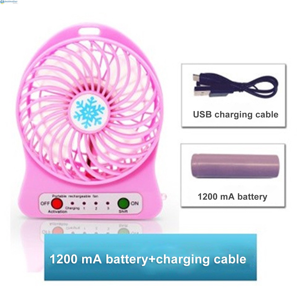 Quạt mini sạc usb Cầm Tay Màu Sắc Tươi Sáng Tiếng Ồn Thấp