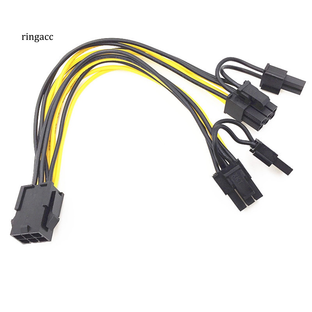 Dây Cáp Mở Rộng Chuyển Đổi Nguồn Điện 20cm 6Pin Sang Dual 8Pin Dành Cho Máy Tính PC