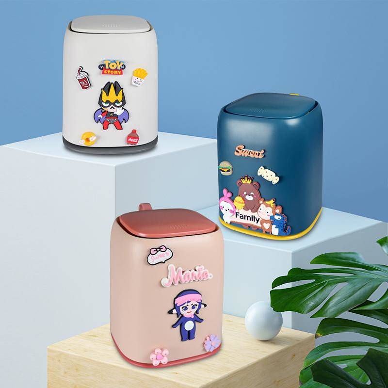 Car Trash Can Air Outlet Cartoon Cute Front Co-Pilot Car Interior Rear Seat Mini Hanging Bucket 4hbc