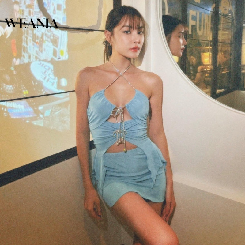 Bộ Đầm Ôm Dáng Hở Lưng Phong Cách Châu Âu Quyến Rũ Dành Cho Nữ