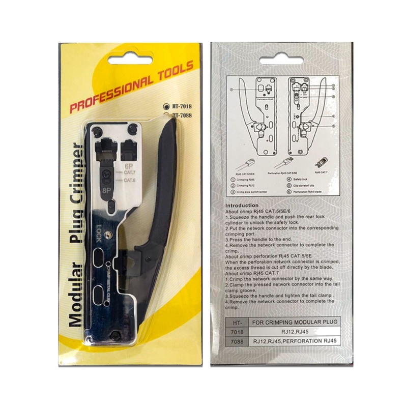 Kìm Nối Dây Cáp Cat7 RJ45 Chuyên Dụng Cho Cat5 Cat5e Cat6 Cat6A