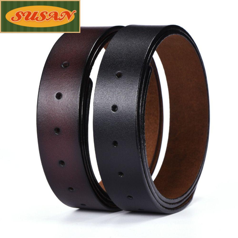 Thắt Lưng Da Thật 3.3CM / 3.7CM Có Lỗ Tự Làm Thủ Công