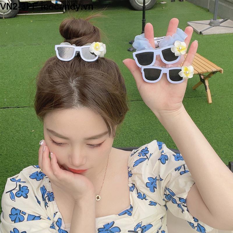 🥟ice🥟Dây Buộc Tóc Vải Gạc Cỡ Lớn Phong Cách Hàn Quốc Dễ Thương Cho Nữ