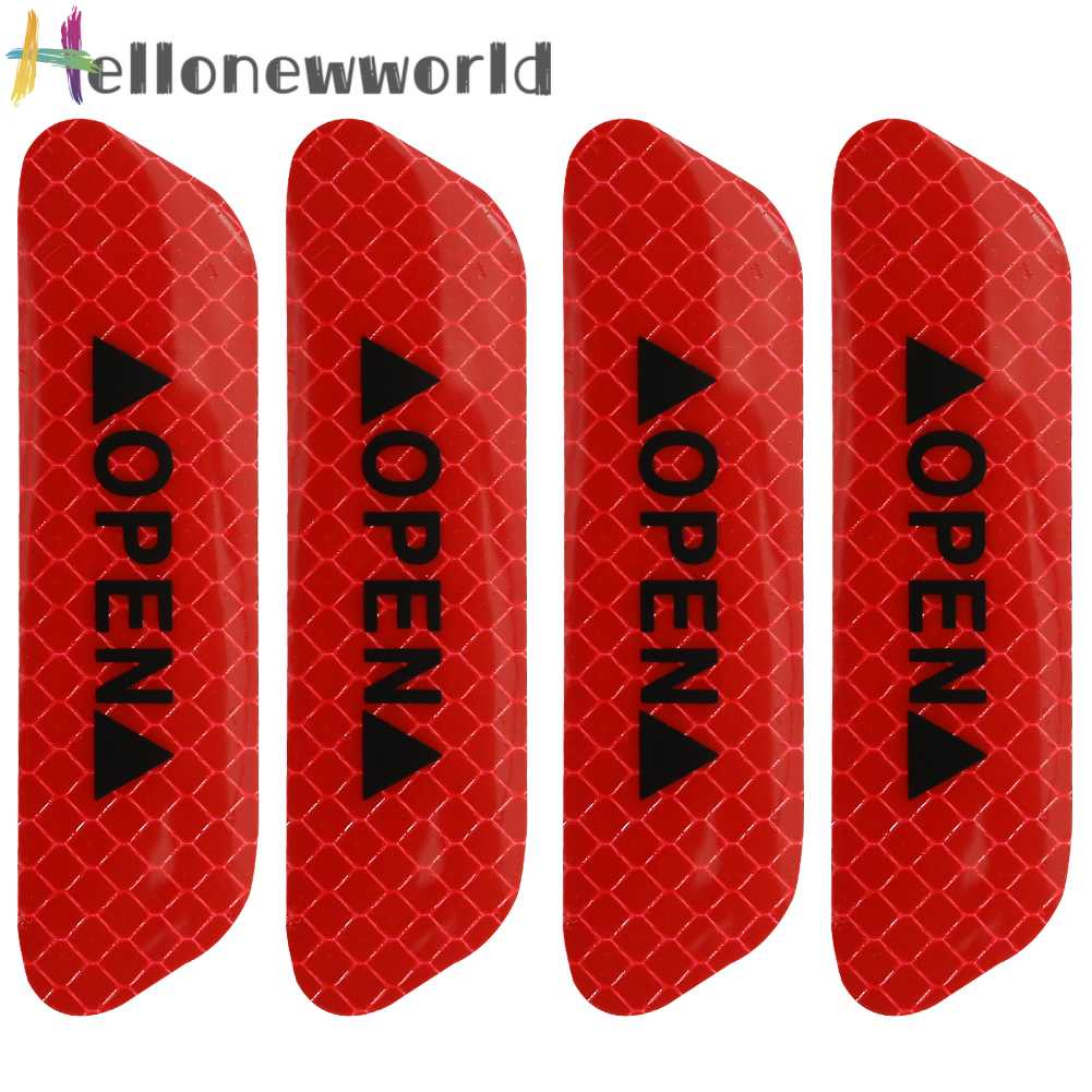 Bộ 4 Miếng Dán Phản Quang Trang Trí Cửa Xe Hơi Tiện Dụng