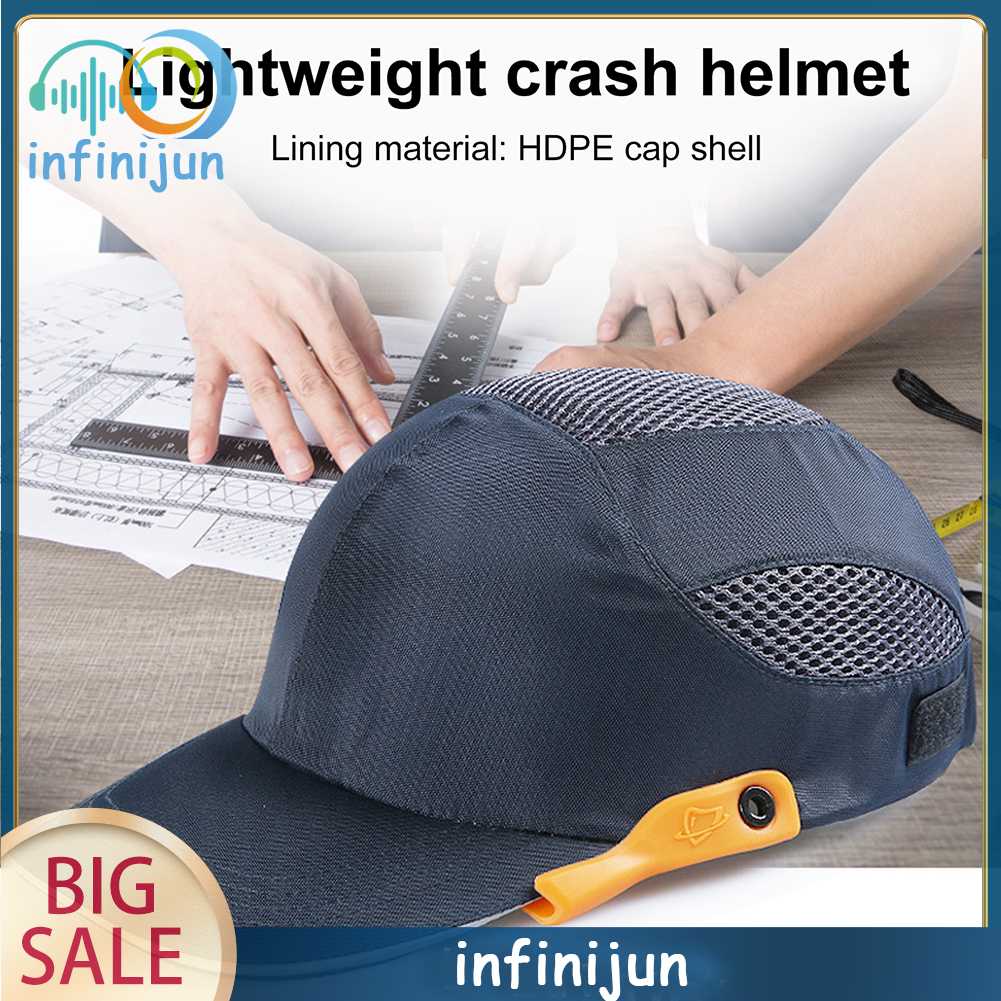 Mũ Lưỡi Trai Kẻ Sọc Phản Quang Siêu Nhẹ Chống Va Chạm