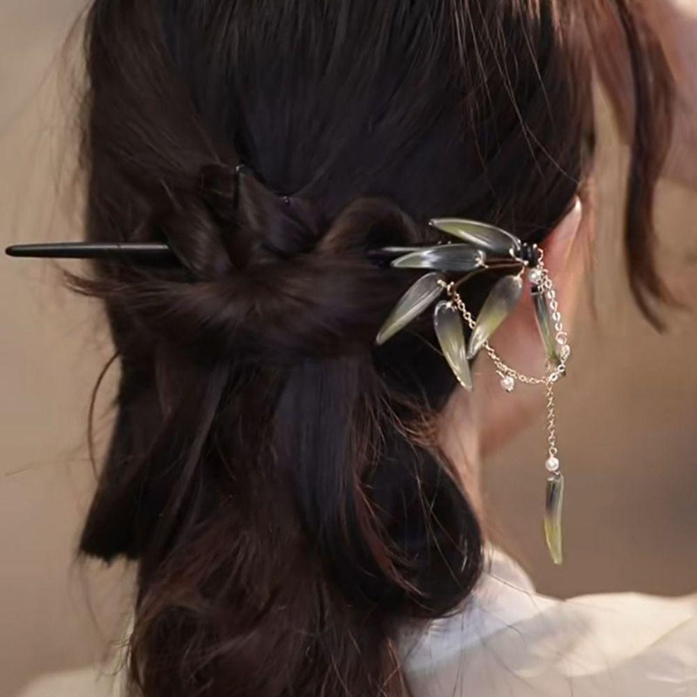 Trâm Cài Tóc Hình Chiếc Lá Phong Cách Trung Hoa Cổ Điển Cho Nữ