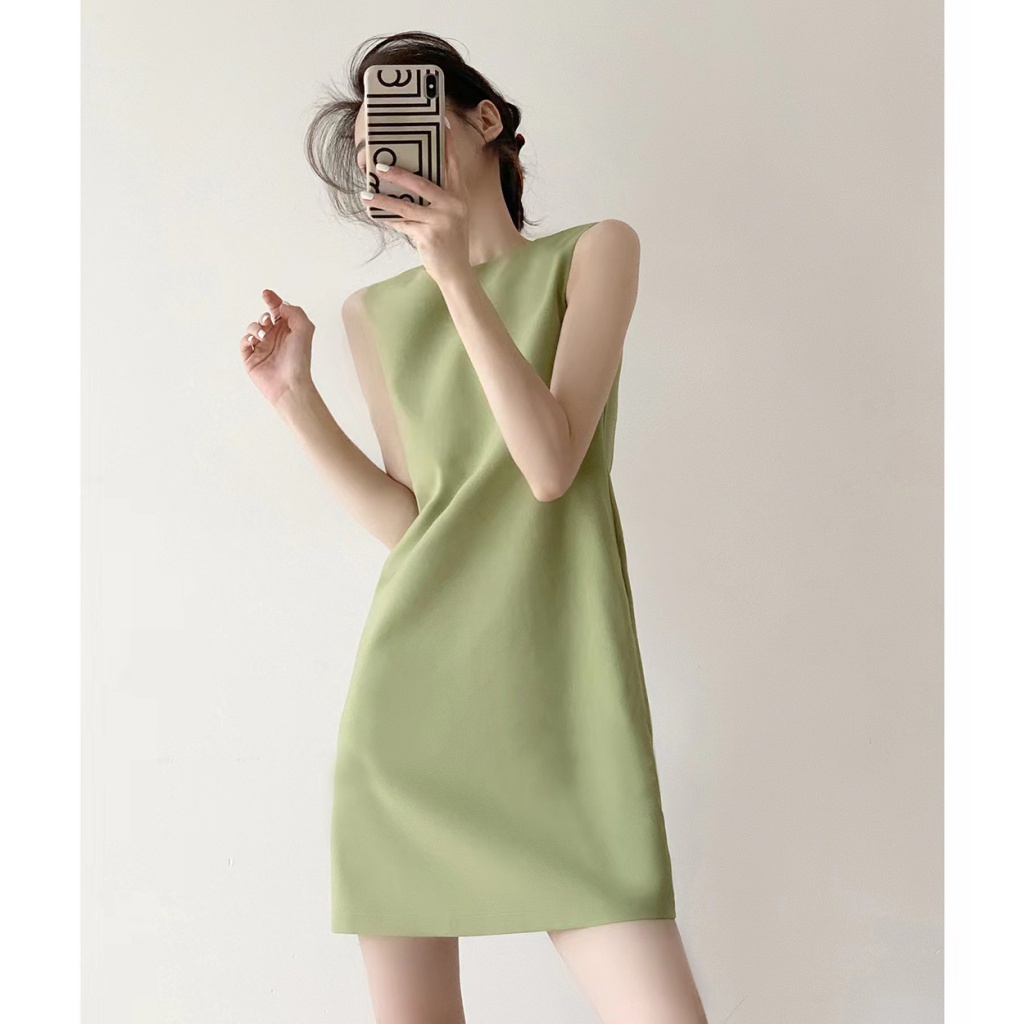 Đầm Sát Nách Thiết Kế Đơn Giản Hợp Thời Trang