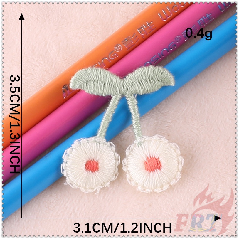 ✿ Sticker Ủi Thêu Hình Quả Cherry ✿ 1 Phụ Kiện Trang Trí Tóc Cho Bé