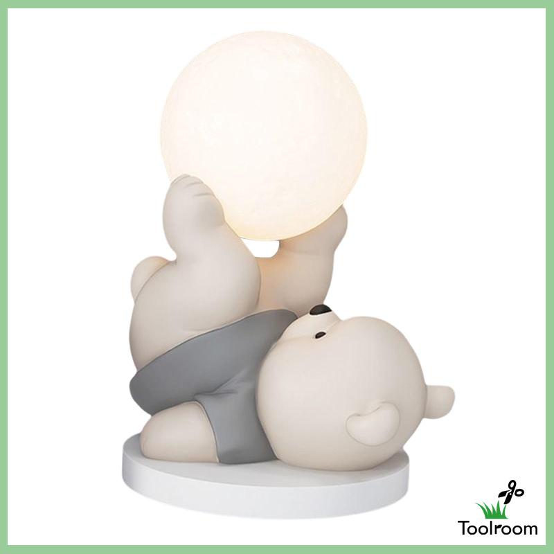 Đèn Ngủ Để Bàn Hình Gấu Đáng Yêu Có Cổng Sạc USB Trang Trí Nhà Cửa