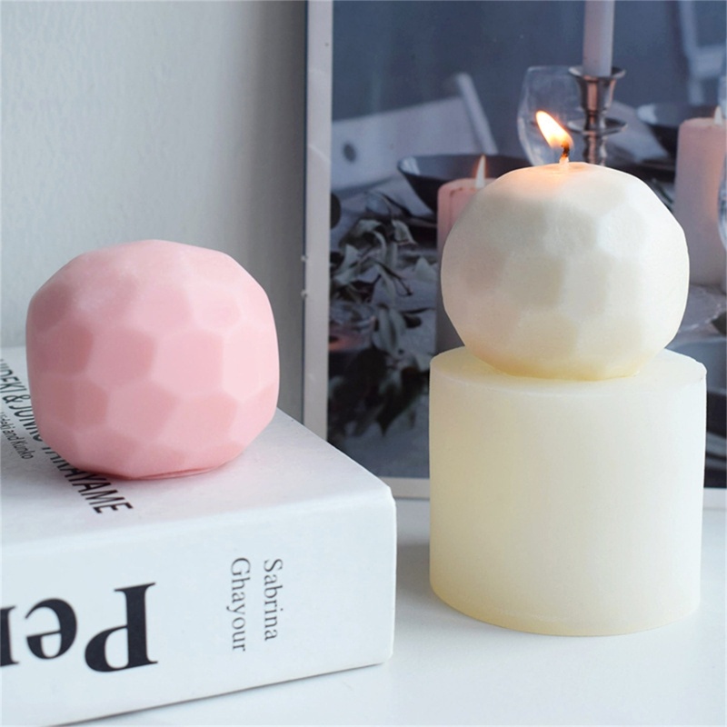 Khuôn Silicone Tự Làm Nến Hình Học 3D Độc Đáo