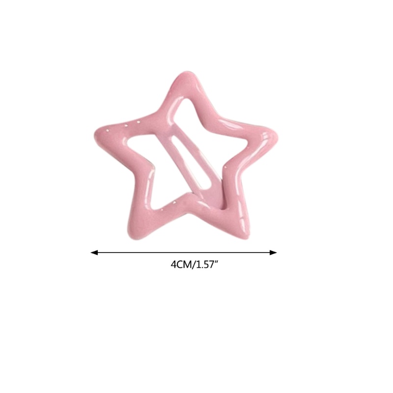 Set 2 Kẹp Tóc Nhỏ Bằng Kim Loại Hình Ngôi Sao Cho Nữ