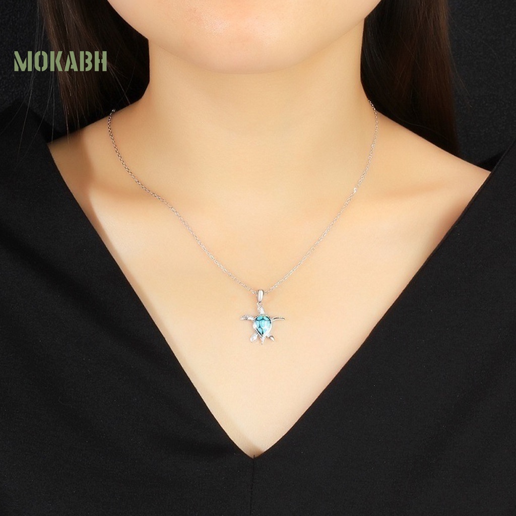 Set 3 Vòng cổ + Bông Tai Đính Đá Opal Lấp Lánh Dễ Thương