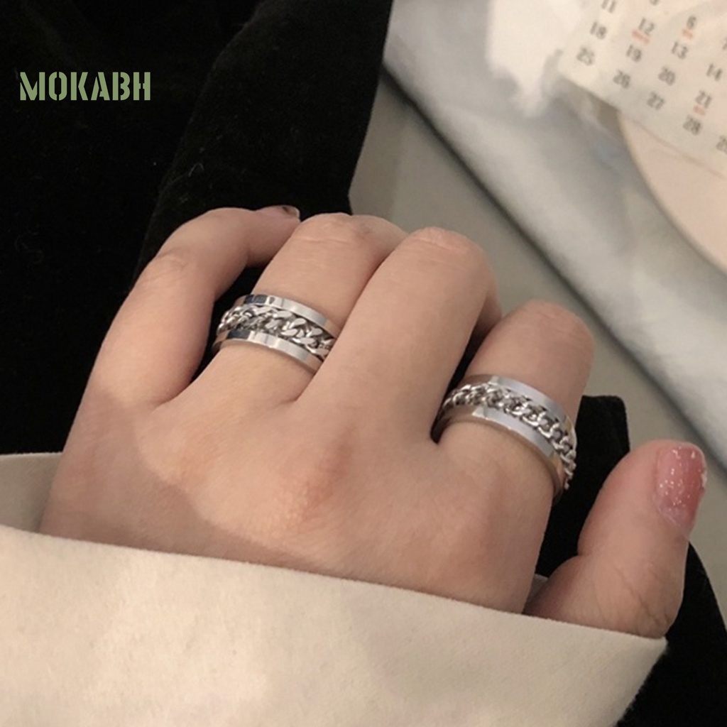 (Hot) Nhẫn DạNg Dây XíCh BằNg ThéP Không Gỉ