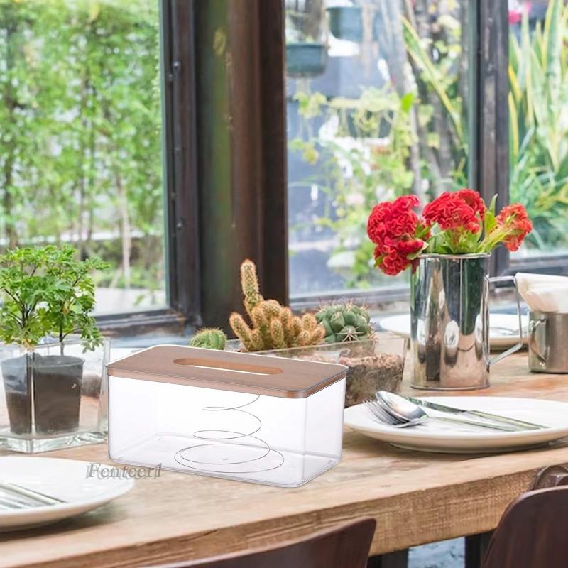 Hộp Đựng Khăn Giấy Thiết Kế Đơn Giản Tiện Dụng Cho Nhà Bếp / Phòng Tắm 1