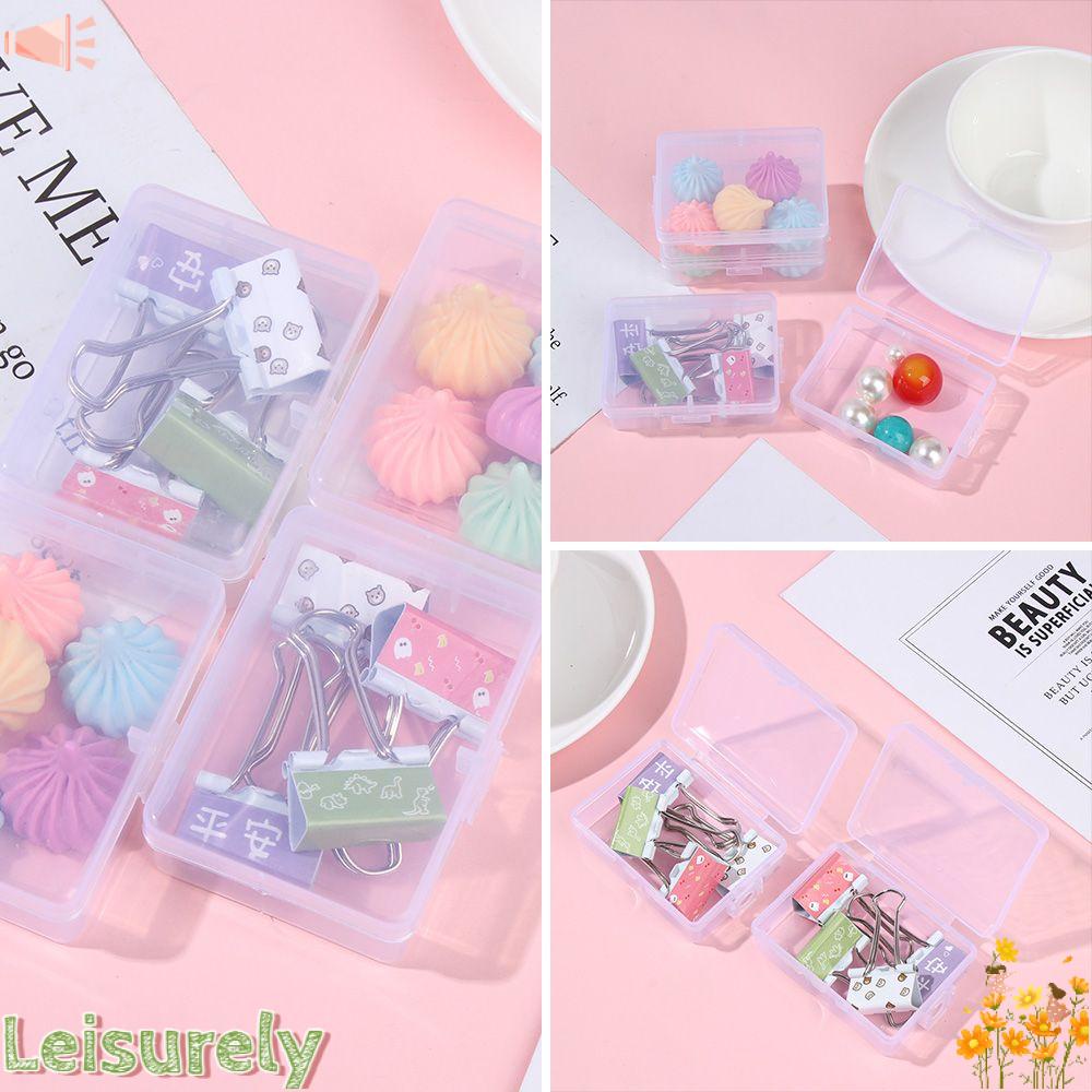 Bộ 10 Hộp Nhựa Trong Suốt Hình Chữ Nhật Mini Đựng Hạt Tiện Dụng