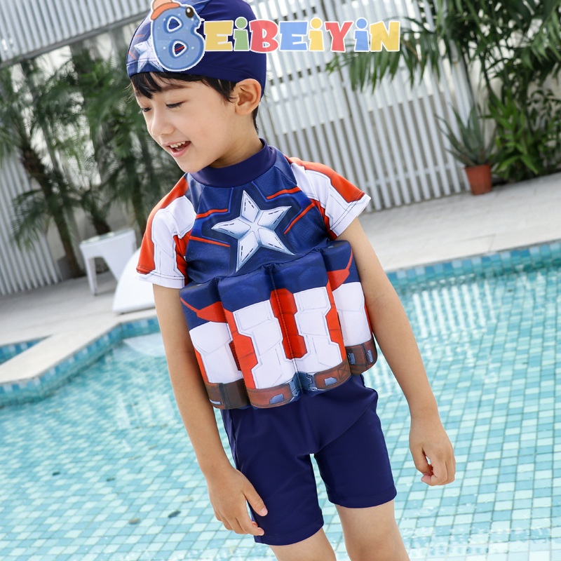 Beibeiyin Bộ Đồ Bơi Một Mảnh Có Phao Nổi Dành Cho Bé Trai Gái
