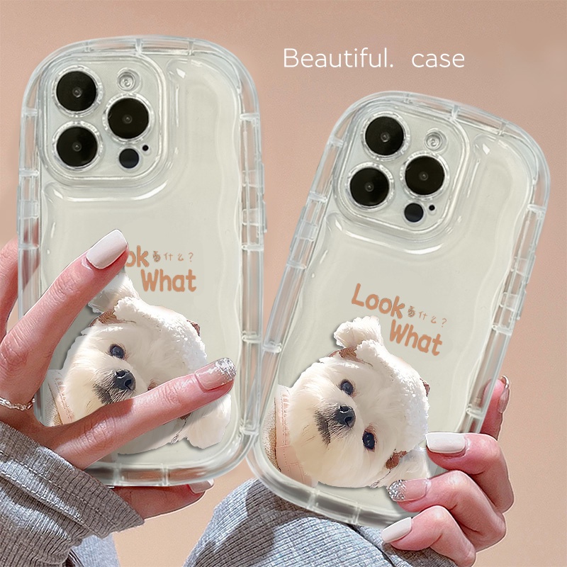 Ốp Điện Thoại Silicone Mềm Trong Suốt Chống Sốc In Hình Chú Chó Dễ Thương Cho IPhone 14 13 12 11 Pro Max XS X XR 8 + 7 Plus