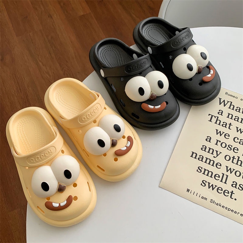 Dép Quai Ngang Đế Dày Chống Trượt Họa Tiết Hoạt Hình Dễ Thương Cho Nữ