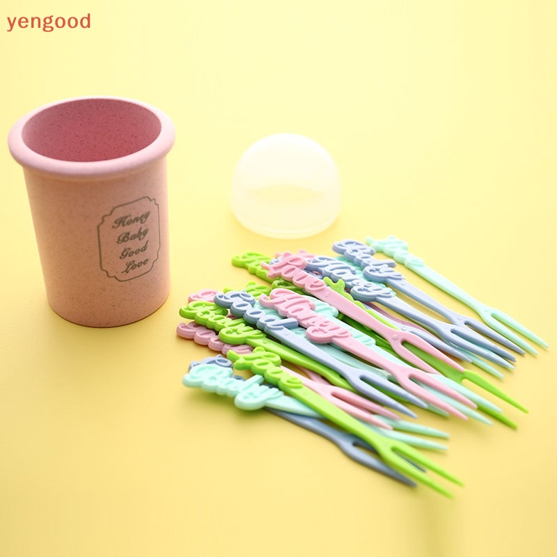 Set 20 Nĩa Ăn Trái Cây / Salad Dễ Thương Cho Bé