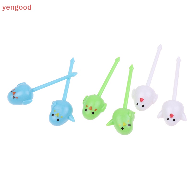 Bộ 6 Nĩa Ăn Trái Cây Hình Gà Con Dễ Thương Cho Bé