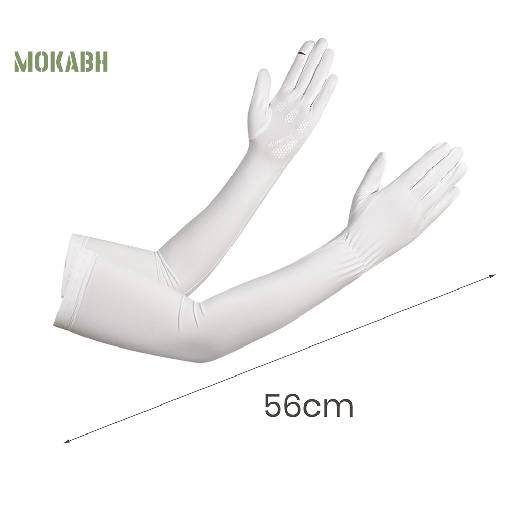 1 Cặp Găng Tay Silicone Dài Chống Trượt Chống Tia UV Độ Co Giãn Cao Cho Nữ