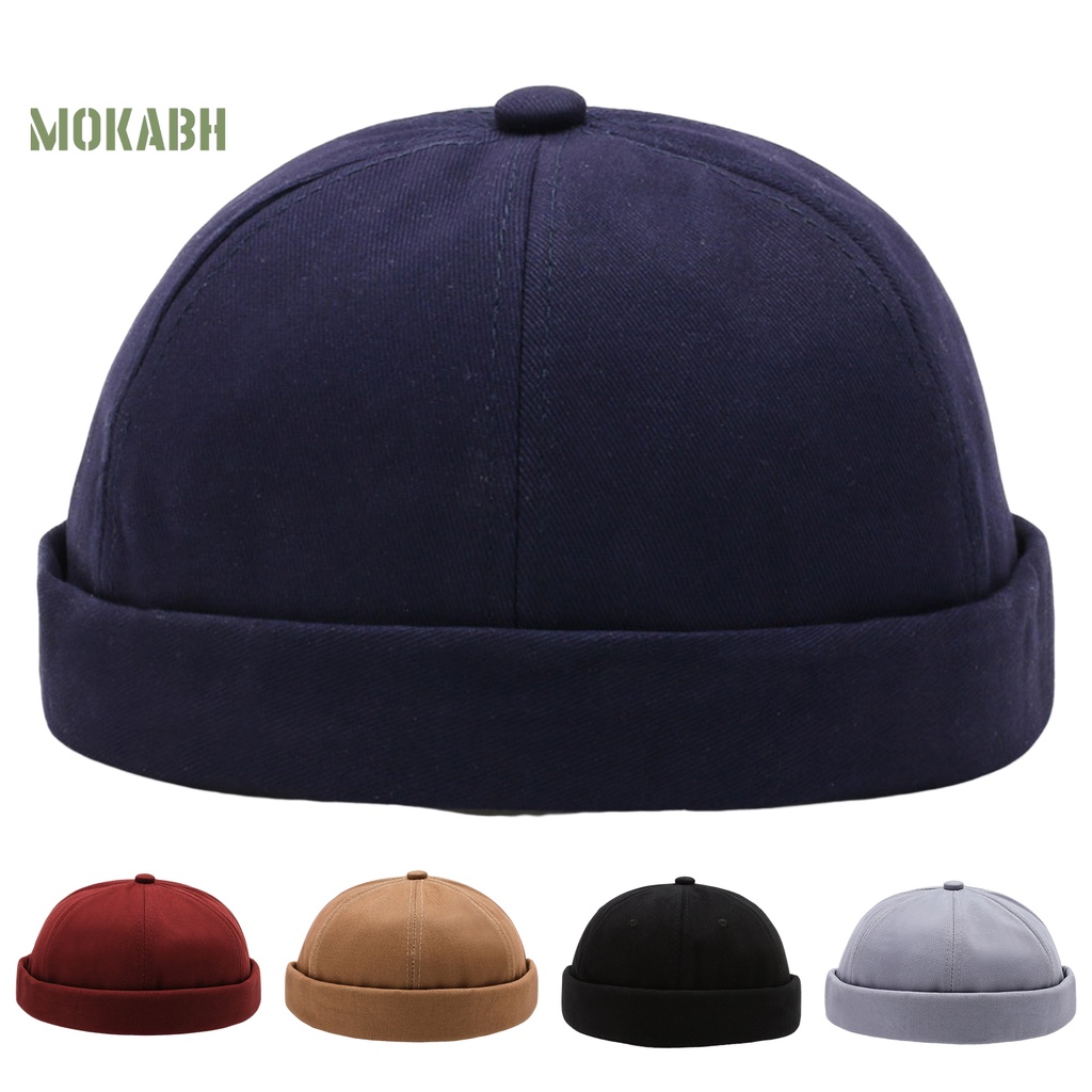Mũ Beanie Màu Trơn Thoáng Khí Không Vành Phong Cách Hip Hop Đường Phố Cho Nam Và Nữ [Mok Abh]