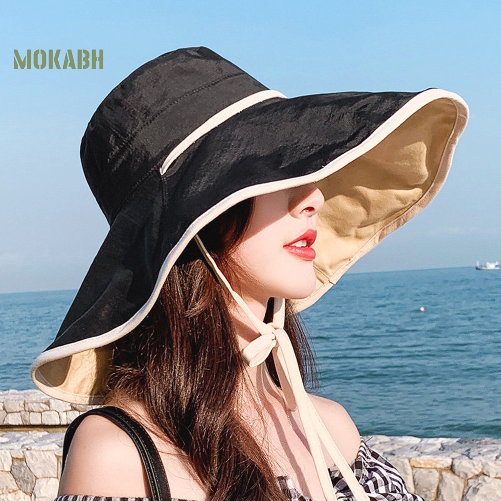 Mũ Chống Nắng Hai Mặt Mềm Mại Thoải Mái Thoáng Khí Cho Nữ