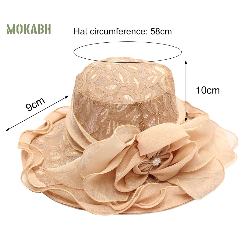 [Mok Abh] Mũ Ren Hoa Gấp Gọn Được Cá Tính Cho Nữ Trong Suốt Đám Cưới