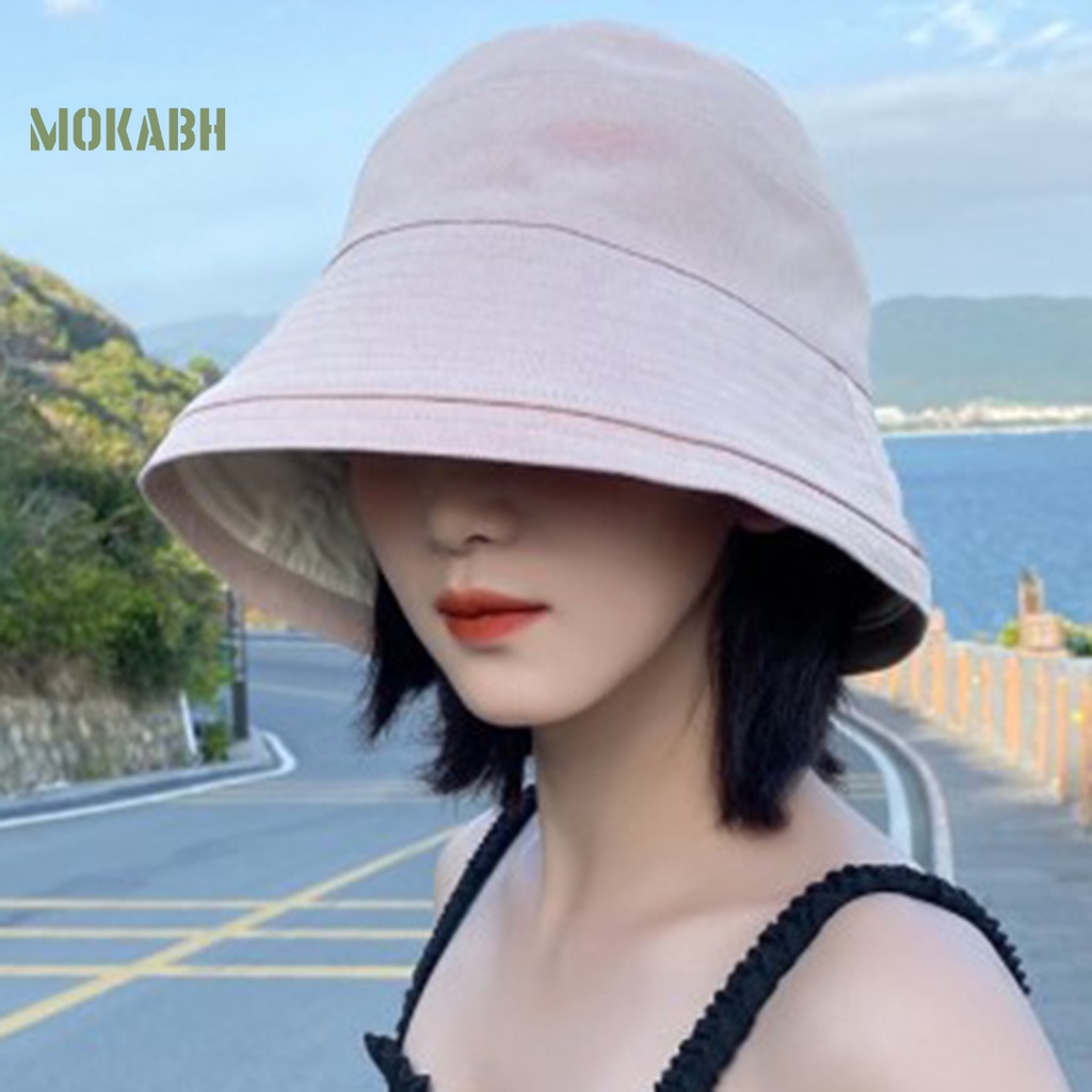 Nón Tai Bèo Hai Lớp Chống Tia UV Chống Thấm Nước Màu Sắc Đơn Giản Dành Cho Nữ