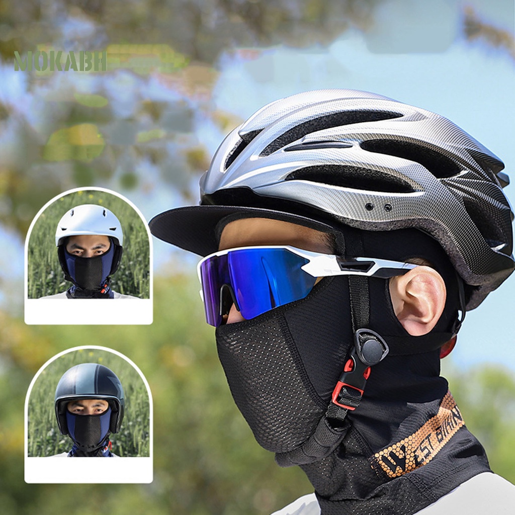 Khăn Trùm Đầu Thể Thao Bằng Lụa Lạnh Mỏng Co Giãn Thoáng Khí Thoải Mái Độ Co Giãn Cao Chống Tia UV