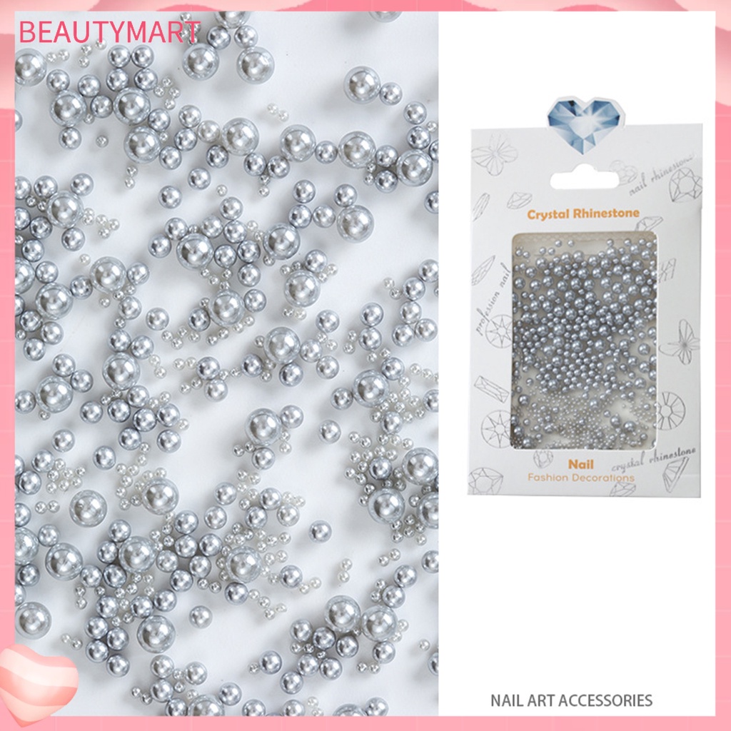 1 Túi Hạt Ngọc Trai ABS Giả Màu Sắc Sống Động Thân Thiện Với Môi Trường Trang Trí Móng Nghệ Thuật