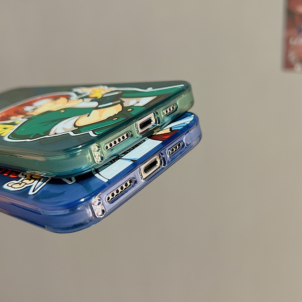 Ốp Điện Thoại TPU Trong Suốt Họa Tiết Hoạt Hình Hai Mặt Cho iPhone 11 13 12 14 Pro Max