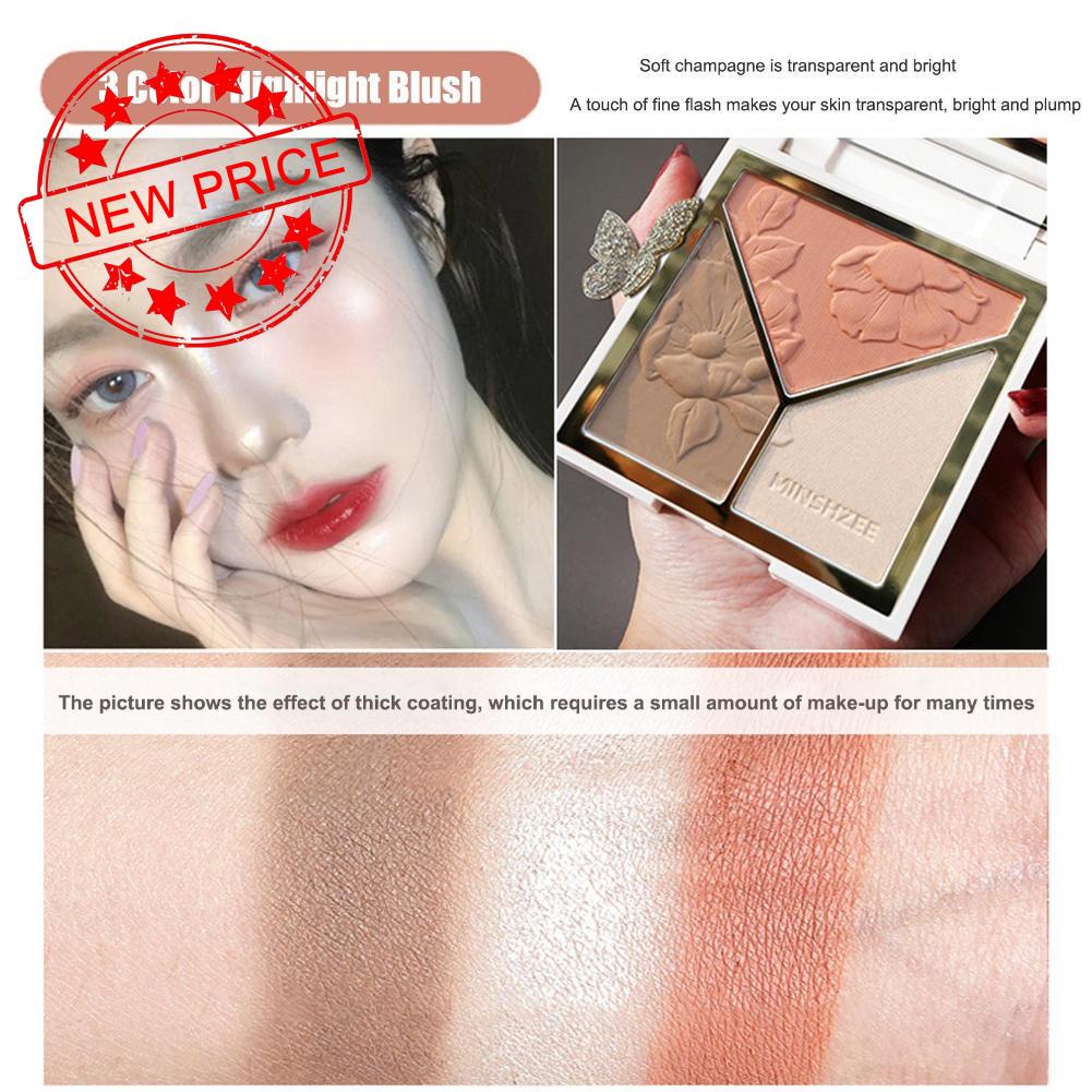 Phấn Bắt Sáng 3 Trong 1 Màu Lì Làm Sáng Da Mặt / Mũi J4J8