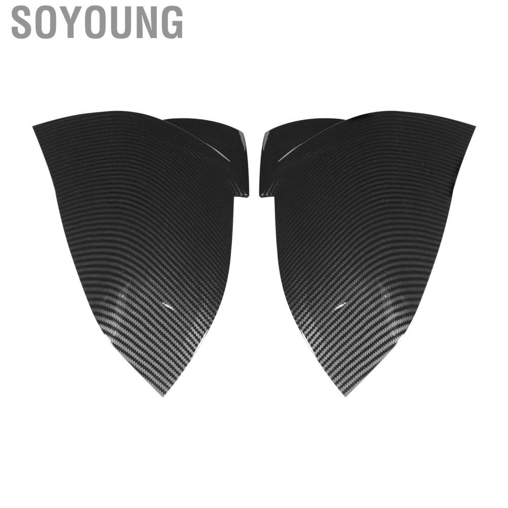 Soyoung Side Door Mirror Cover  Abs Material Rear View Trim 2Pcs Lightweight for 3 Series F30 F31 320I 328I 330I 335I Touring 2012‑2018