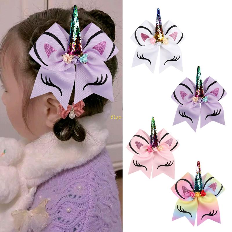 Dây Cột Tóc In Hình Kỳ Lân Hoạt Hình Dễ Thương Cho Nữ