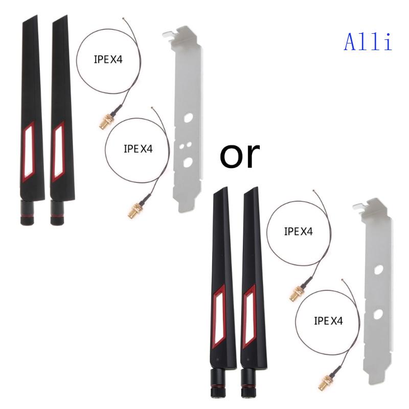 Ăng Ten Băng Tần Kép 2x10Dbi 2 4G 5GHz Cho M 2 IPEX MHF4 20cm