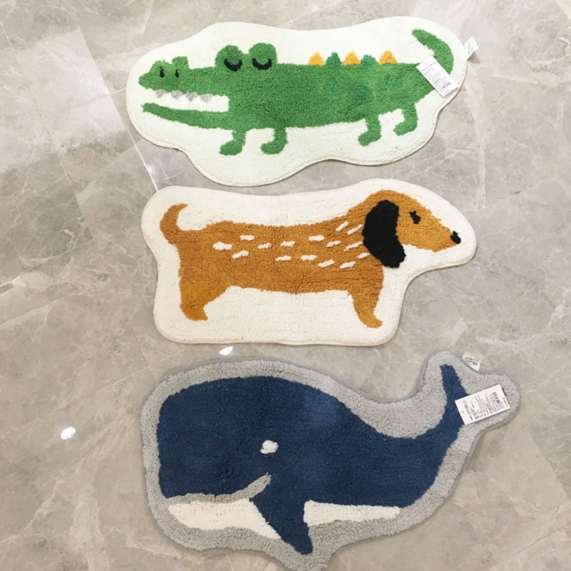 Thảm Lót Sàn Nhà Tắm Mềm Mại Thấm Hút Nước Chống Trượt Hình Động Vật Hoạt Hình Siêu Dễ
