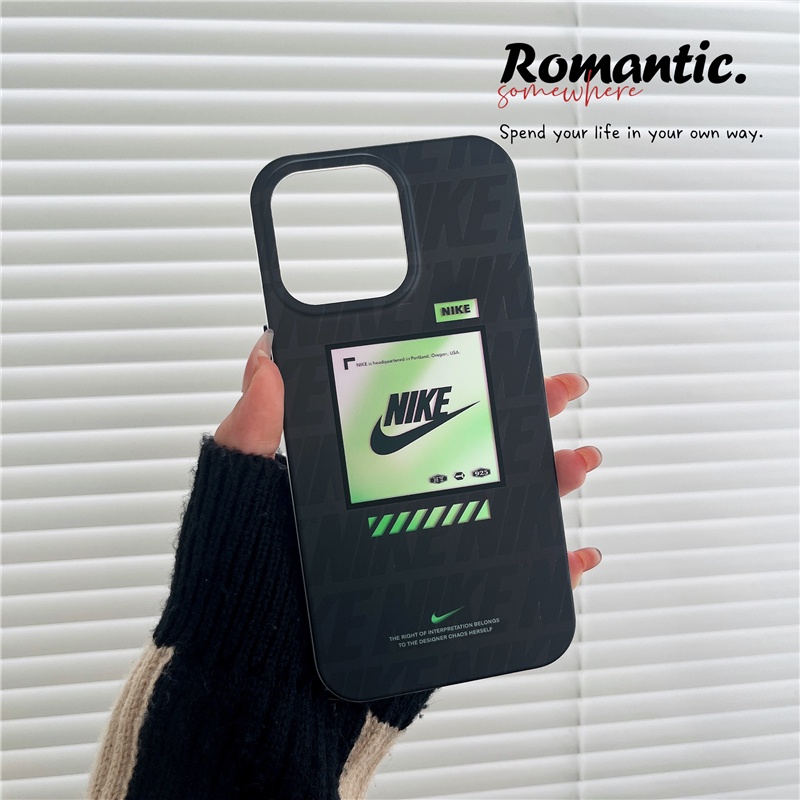 Hoạt Hình Ốp Điện Thoại Mềm Hai Lớp Mạ Nike Cho iphone15 15pro 15promax 14promax 14 14pro 13 13pro 13pm 12 11