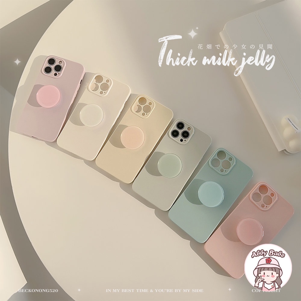 Ốp Điện Thoại Bằng TPU Mềm Bóng Có Giá Đỡ Màu Kẹo Chống Bụi Cho IPhone 14 Pro Max 11 12 11 Pro Max