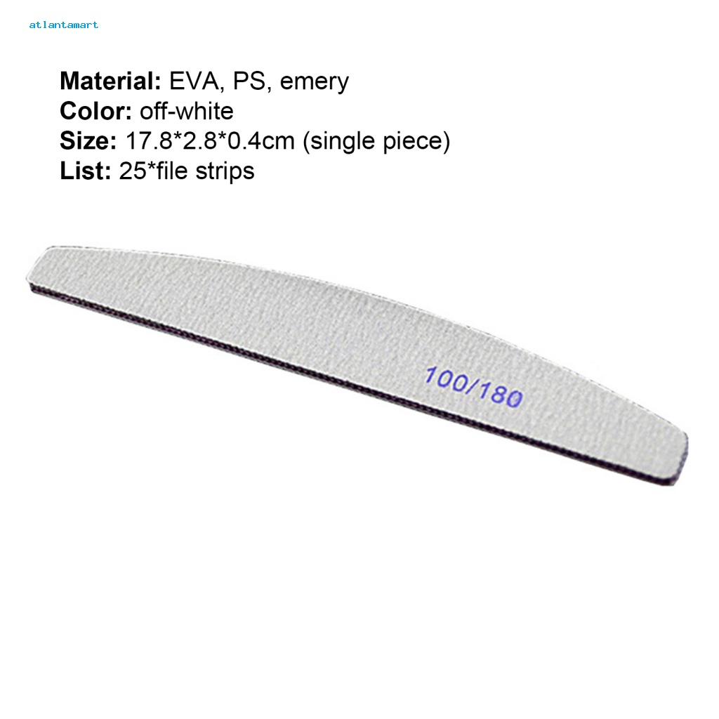 Túi Đựng Đồ Dùng Cao Cấp Tiện Dụng| Bộ 25 Cây Dũa Móng Tay Giả Hai Mặt Bằng Acrylic Tự Nhiên