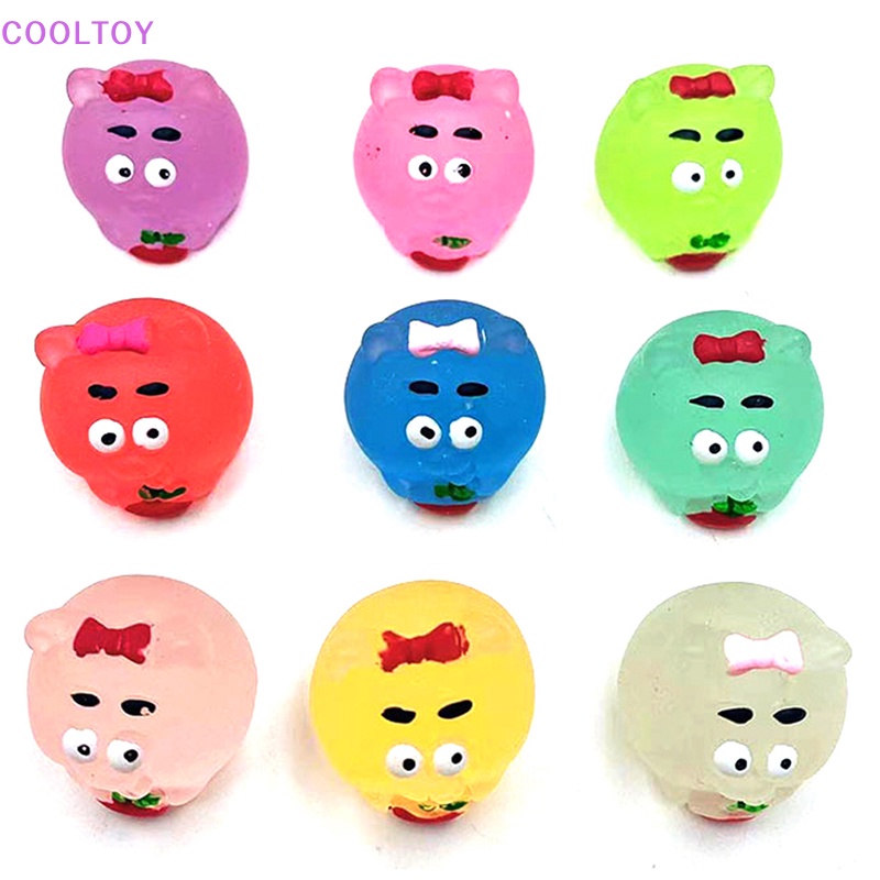 Set 2 Mô Hình Gấu Dạ Quang Mini Bằng Nhựa Resin Dễ Thương Trang Trí Sân Vườn