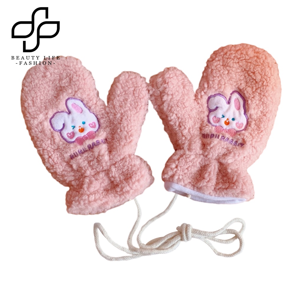 1 Đôi Găng Tay Vải Lông Giữ Ấm Thoải Mái Thời Trang Mùa Đông Cho Nữ