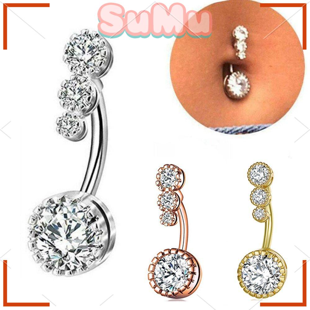 Phụ Nữ Thanh Bụng SUMU|Dụng Cụ Phẫu Thuật Bằng Thép Chất Lượng Cao|Khuyên Rốn Trong Suốt Cá Tính