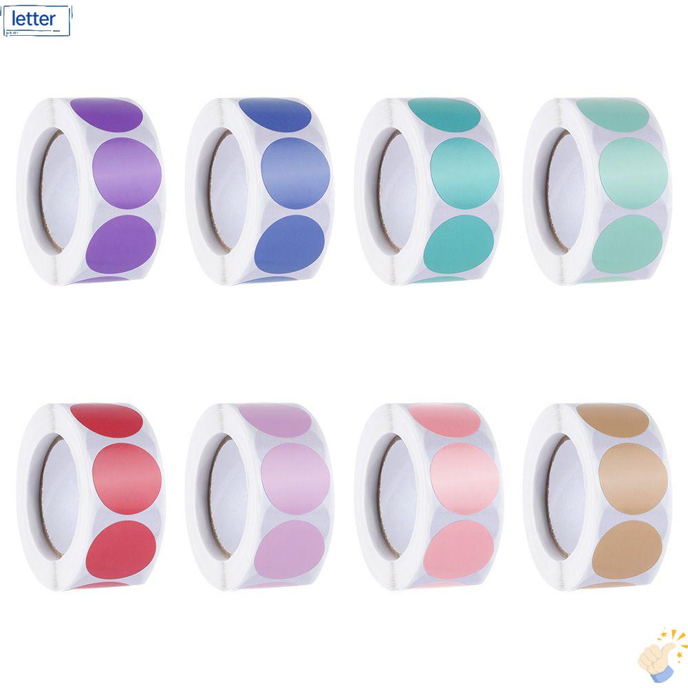 Cuộn 500 Nhãn Dán Chấm Bi Nhiều Màu Sắc Trang Trí Đồ Thủ Công