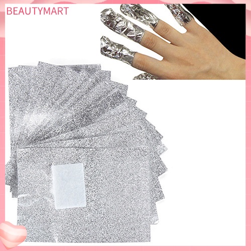 Bộ 100 Giấy Bạc Nhôm Ủ Tẩy Sơn Móng Tay