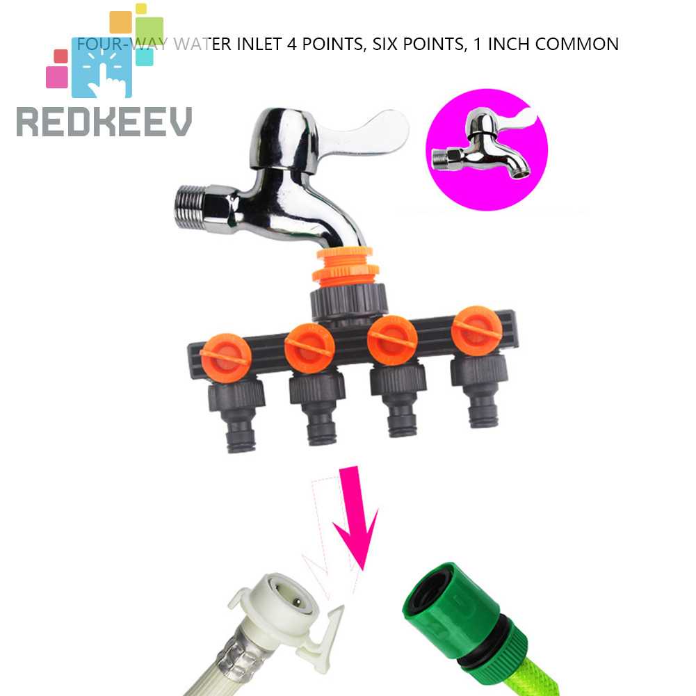 Dụng Cụ Chia Ống Nước 4 Chiều Tháo Rời Được Tiện Lợi Dành Cho Vườn Nhà