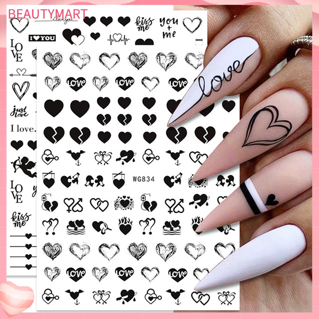 Miếng Dán Trang Trí Móng Nghệ Thuật Tạo Hiệu Ứng 3D Lãng Mạn Siêu Mỏng Cho Nữ