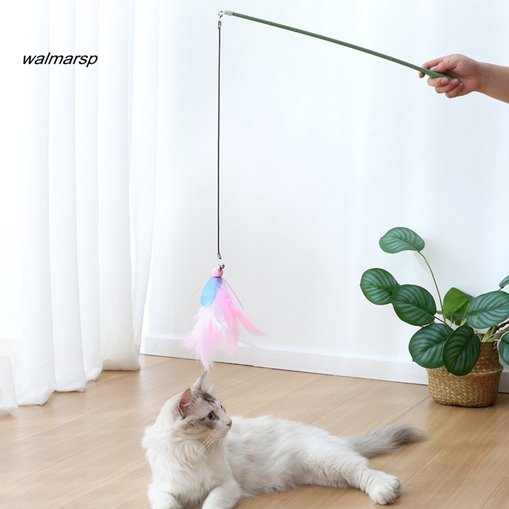 Gậy Trêu Mèo Gắn Lông Vũ Có Chuông Vui Nhộn