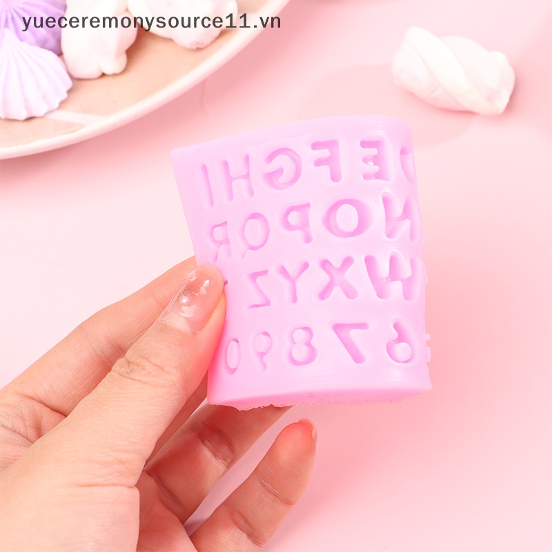 1 Khuôn Silicone Hình Chữ Cái & Số Trang Trí Bánh Kem