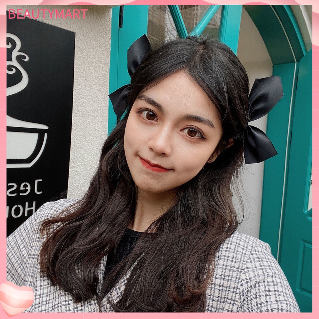 1 Cặp Kẹp Tóc Hình Nơ Màu Sắc Xinh Xắn Cho Nữ